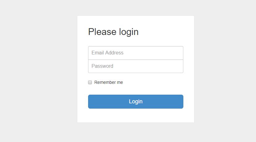 Bootstrap Snippet: Login Form
