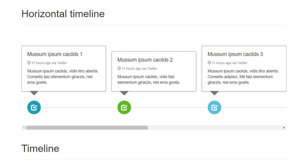 Horizontal & Vertical Bootstrap Timeline 