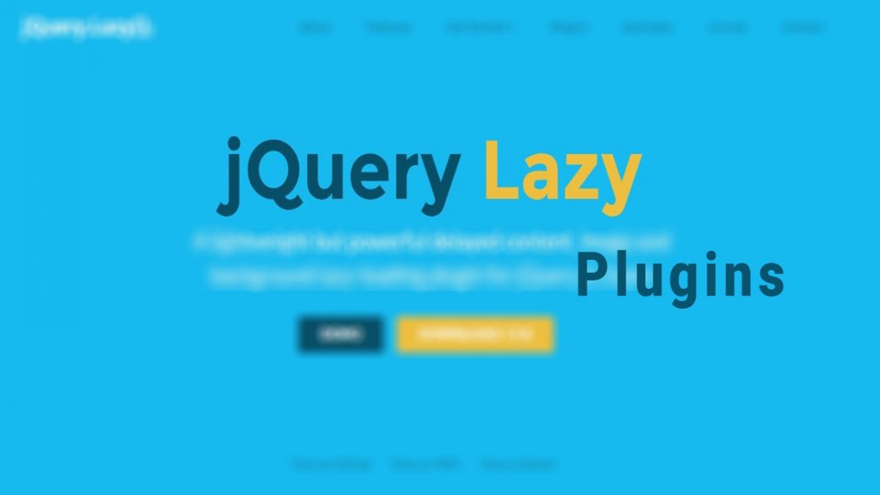 jQuery Lazy Load Plugins