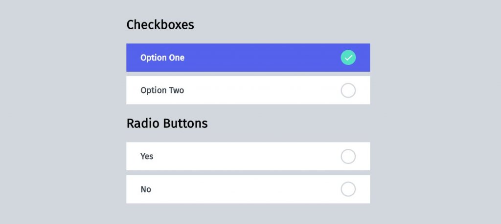 material inspired checkboxes