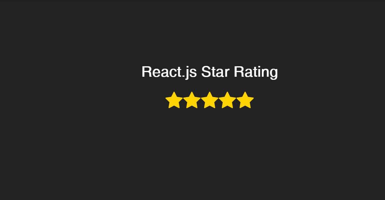 React Star Rating Components Library