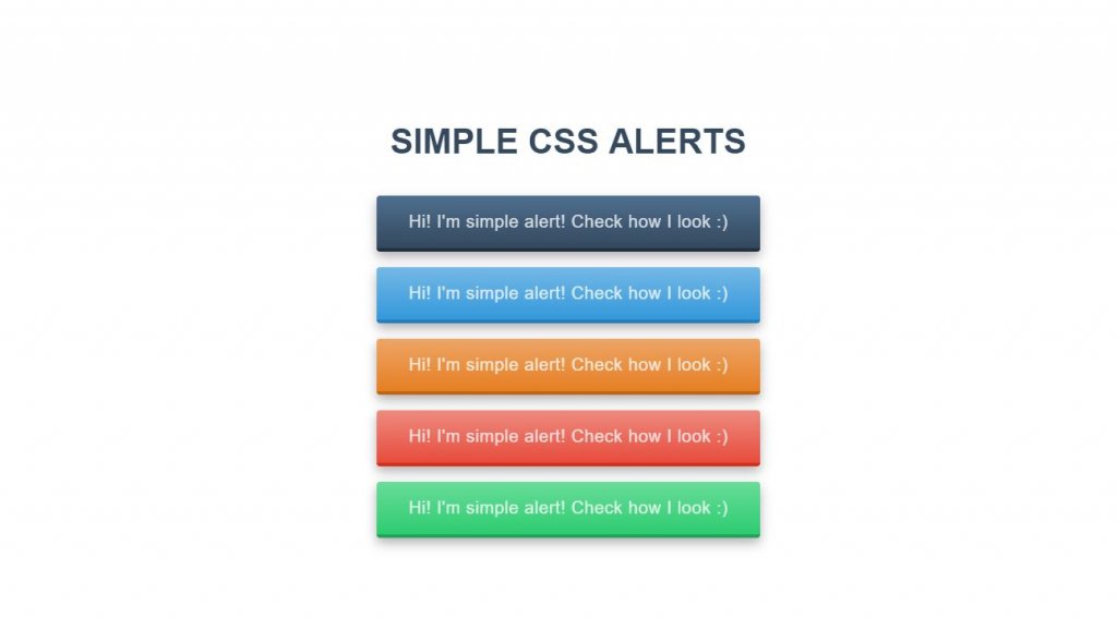 Simple CSS Alerts 