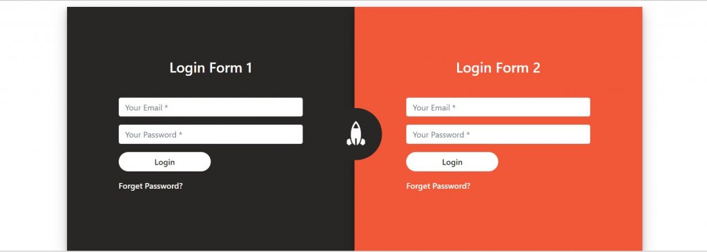 Bootstrap Two login form