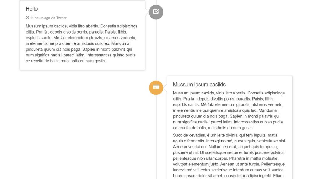 Timeline Bootstrap Example 