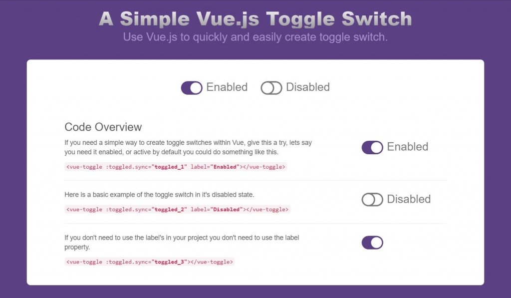 Bootstrap vue toggle status switch