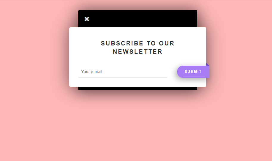 3D css subscription form with ribbon subscribe button