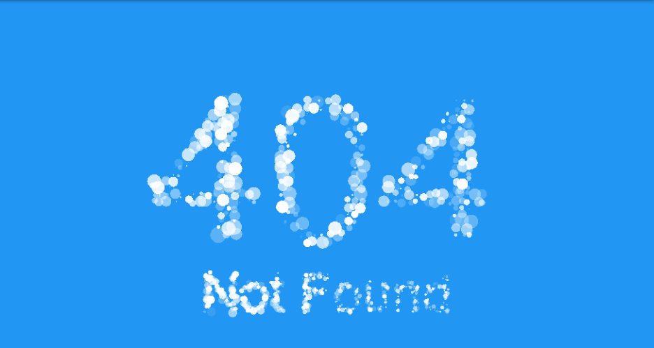 404 particle text:Amazing Particles Animation With CSS and JavaScript