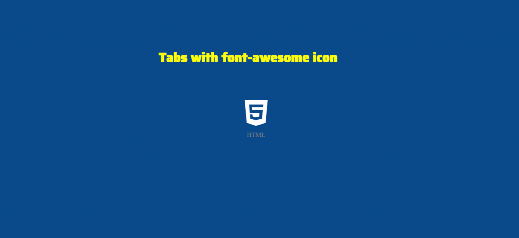 Basic HTML with CSS for an icon tab