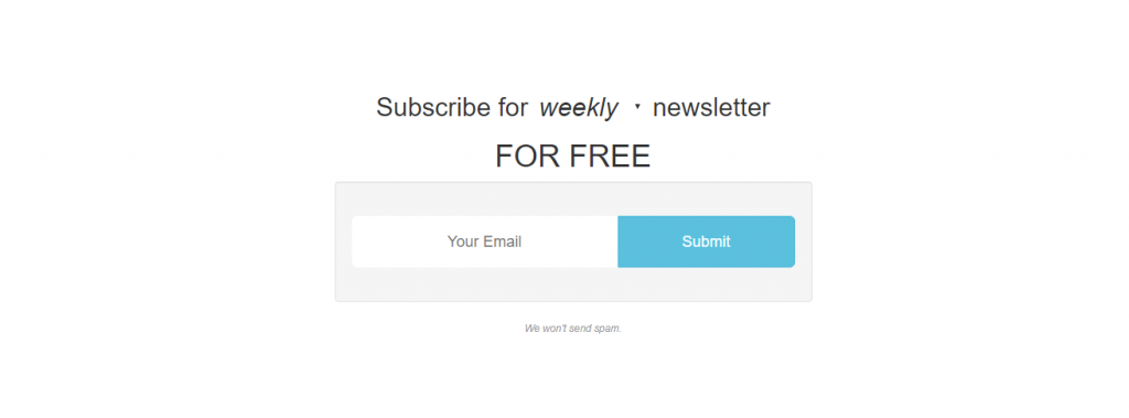 simple subscription form with css
