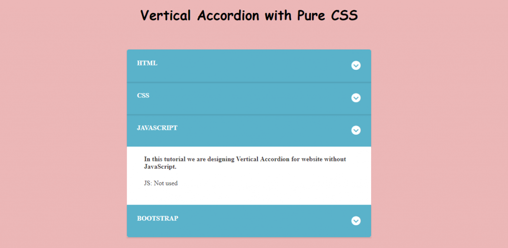 Vertical Accordion Menu with Pure CSS