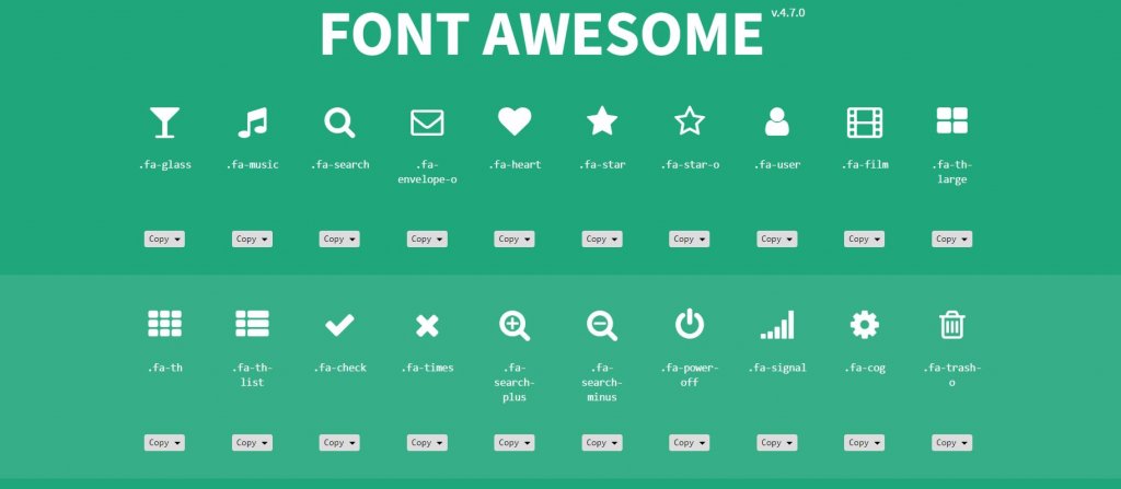 Bootstrap icon Font Awesome