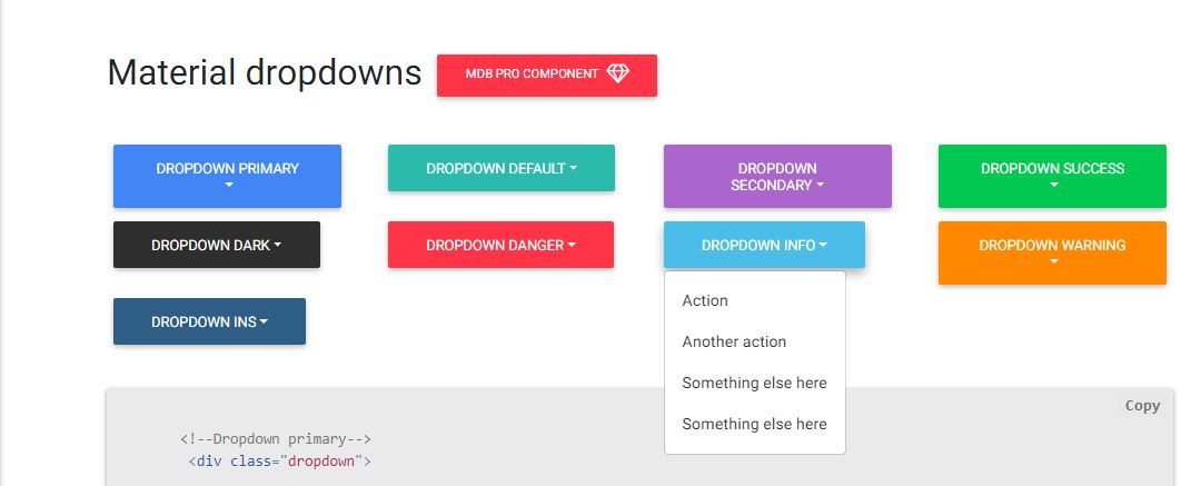  Bootstrap Material Dropdown - Bootstrap DropDown Menus Codes