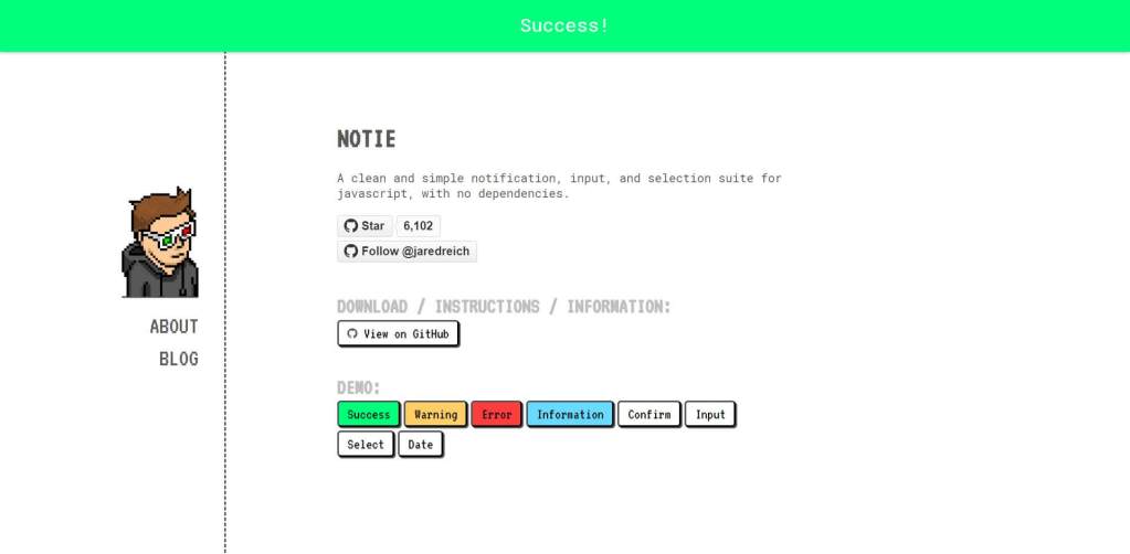 Clean And Simple Notify JS Example