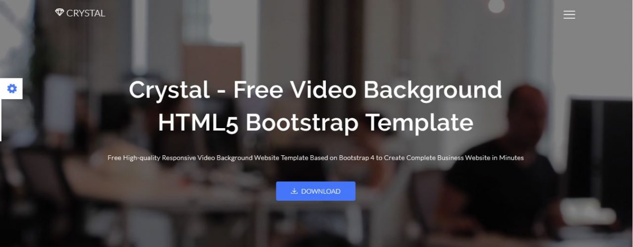 Crystal - Responsive Free Background Video Bootstrap Template