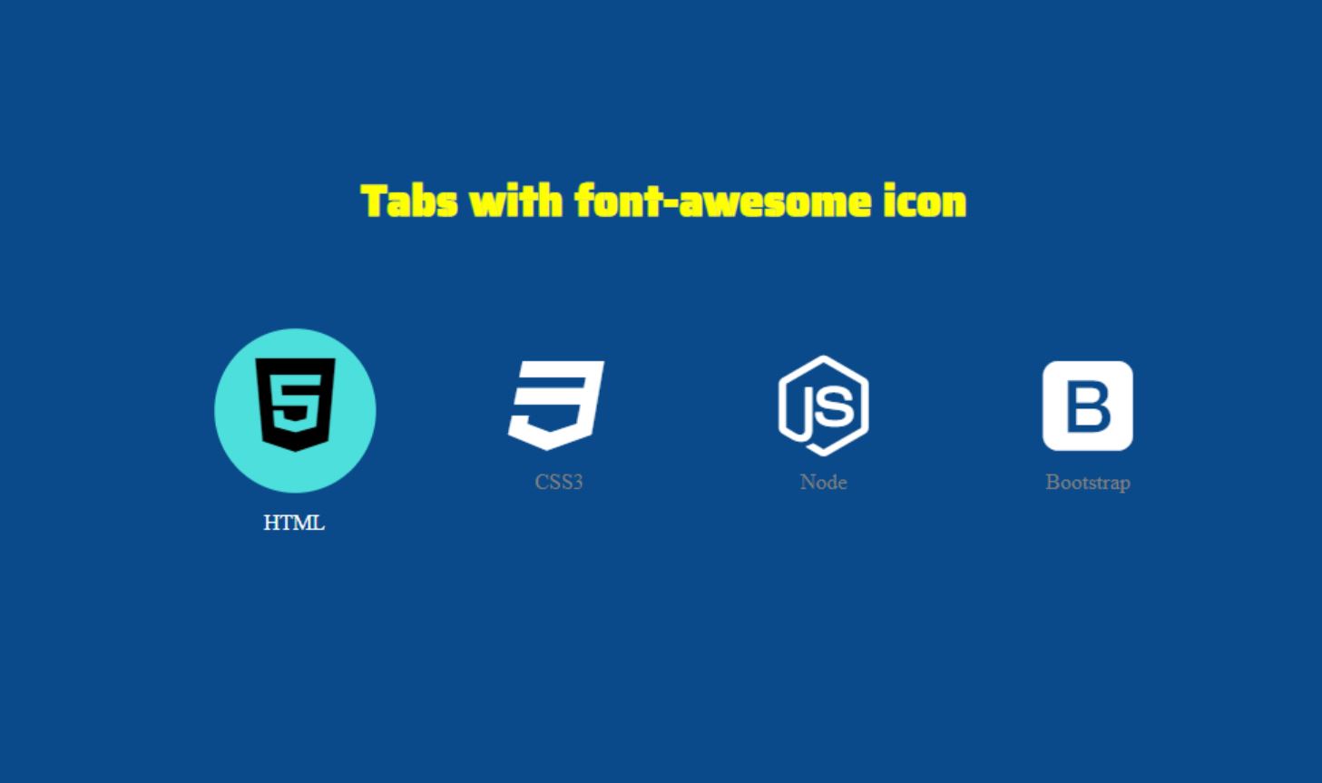 How to Make Icon Tab Menu with CSS