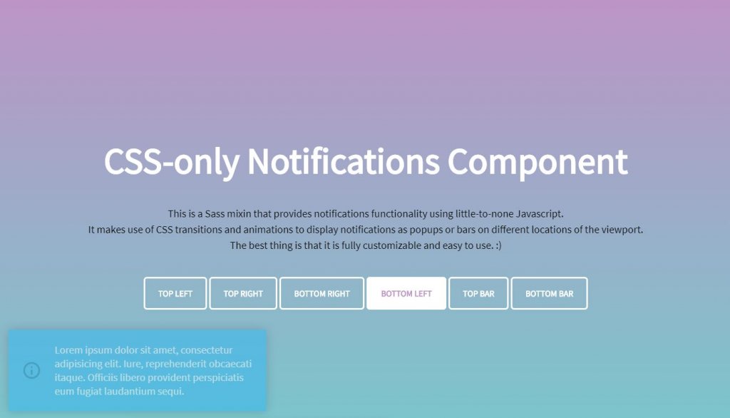  CSS-only Notifications Component 