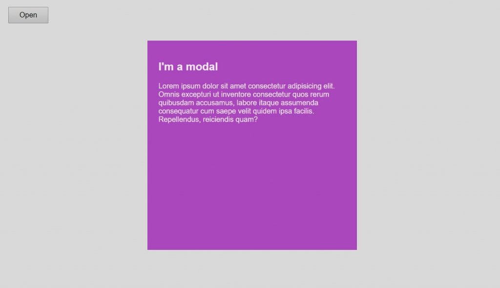 modal css window dialog box example with html css bootstrap with javascript