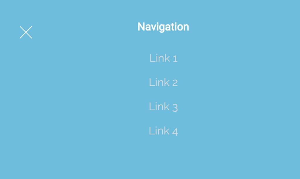 Full-Screen Hidden Navigation Using SVG Animations