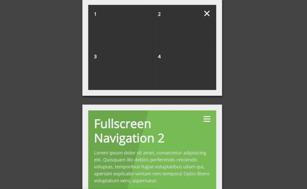 Fullscreen Grid View Navigation