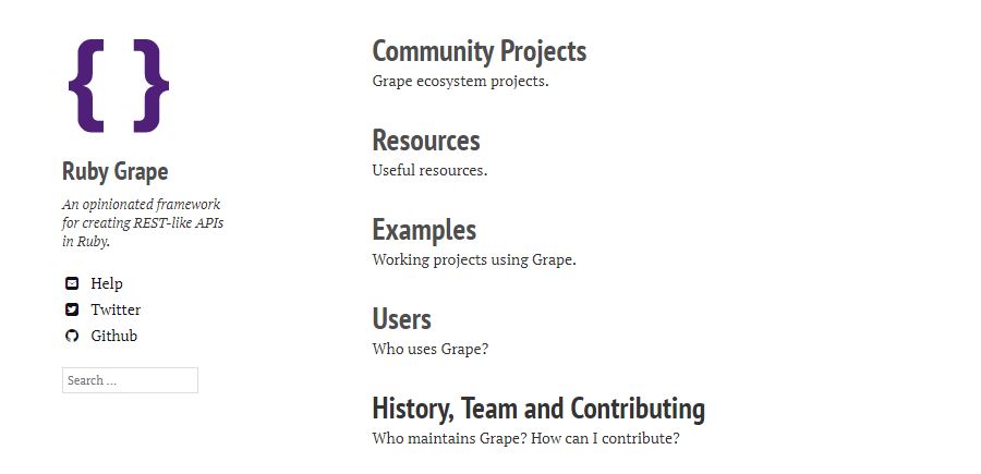 Grape - An Framework for Creating REST-like APIs in Ruby