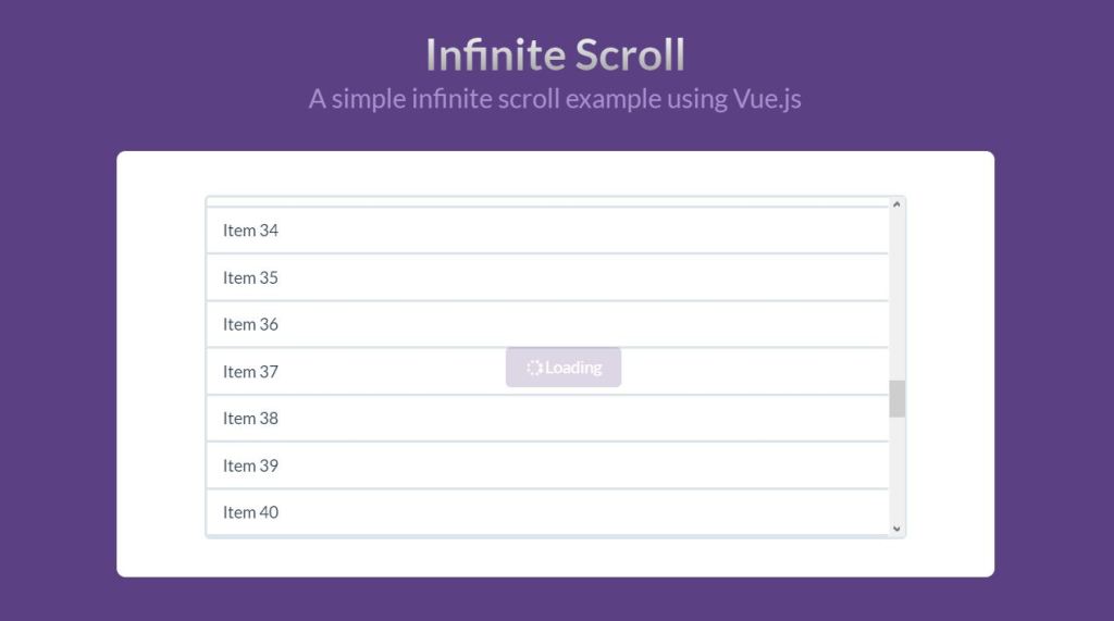 Bootstrap simple infinite scroll example