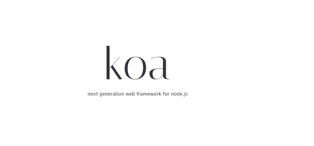 KOA - Node.js Frameworks