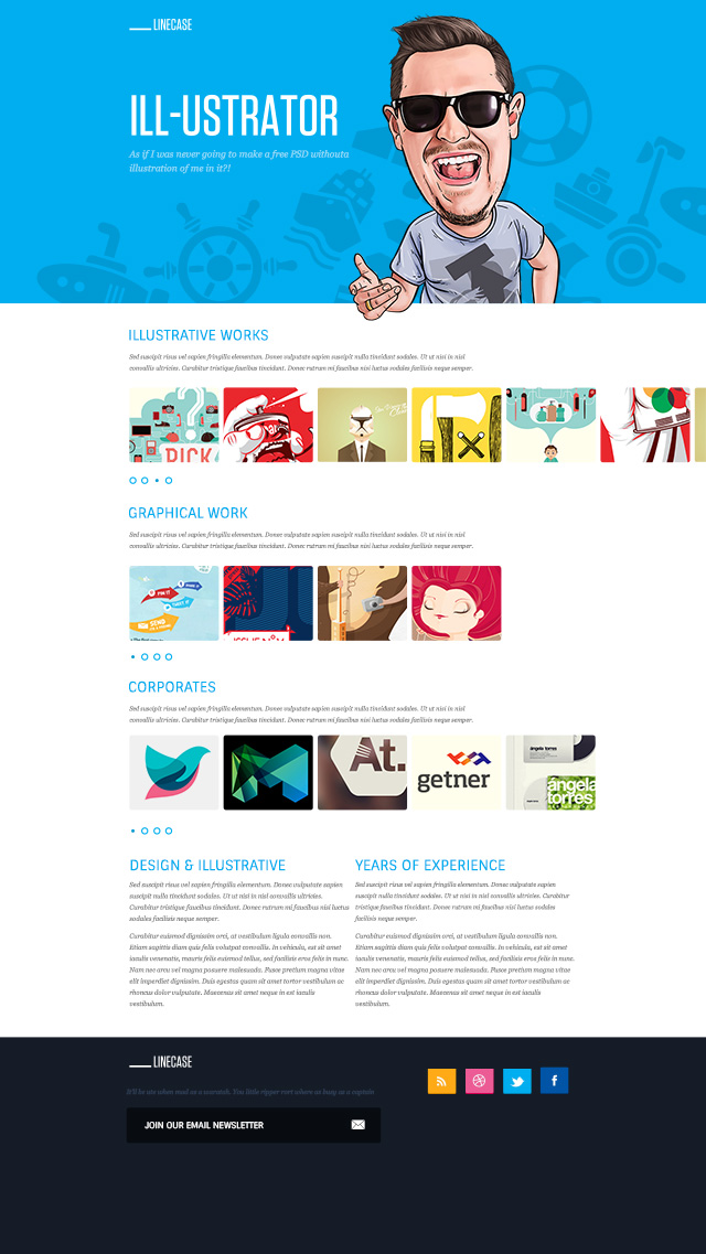 LineCase - Fresh & Bright Website PSD