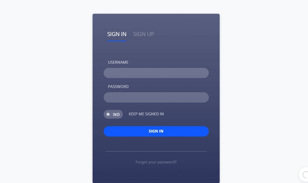Log in/Sign up Screen Animation