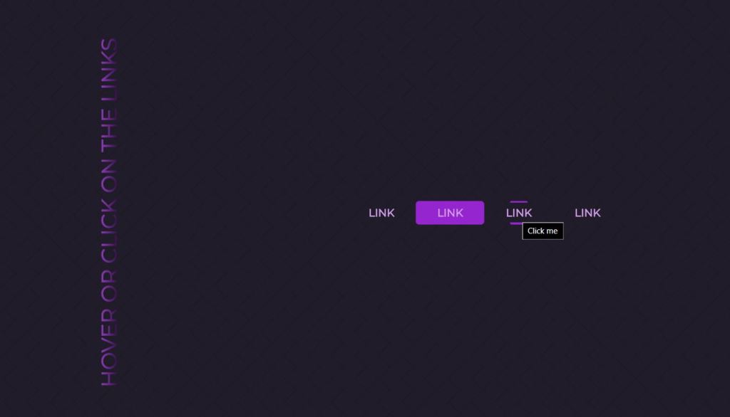 Purple Navbar JavaScript menu example 
