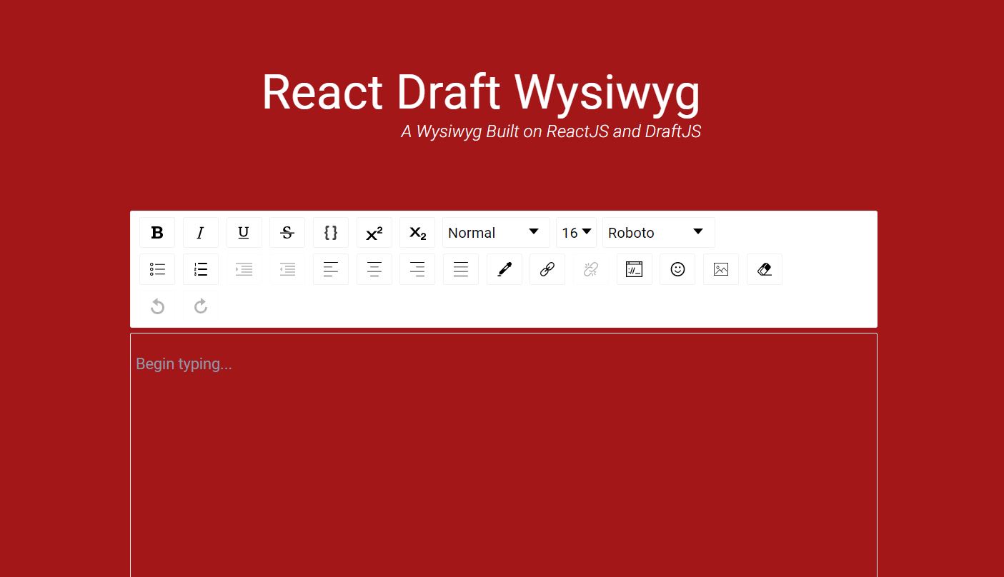 React Wysiwyg Rich Text Editor