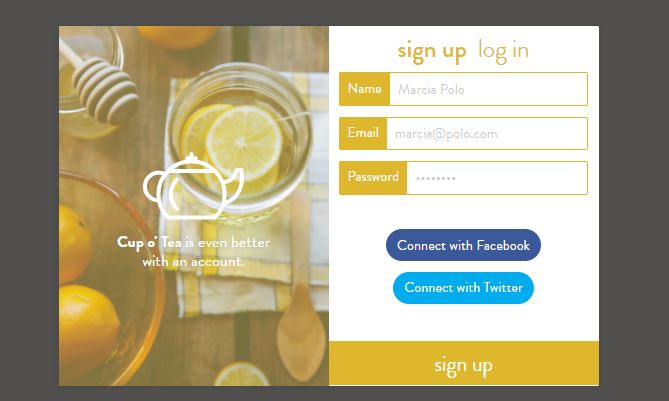 SignUp Daily UI