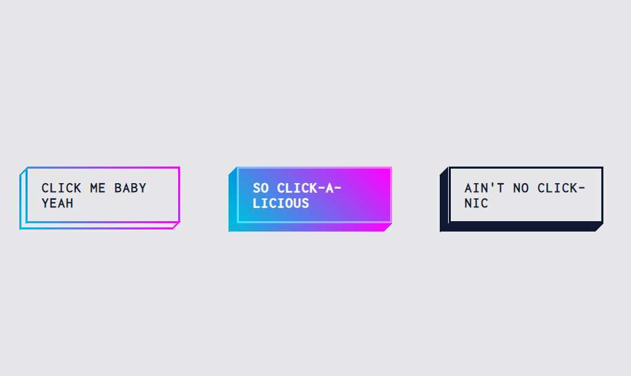 3d gradient button for website with code