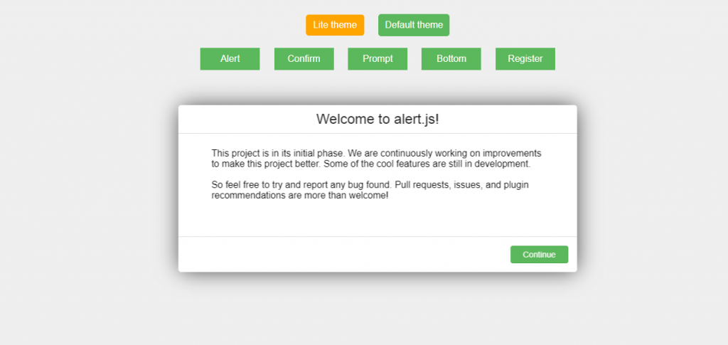  Alert.js:Awesome javascript alert box.