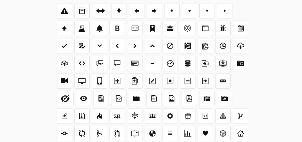 GitHub Octicons Icons