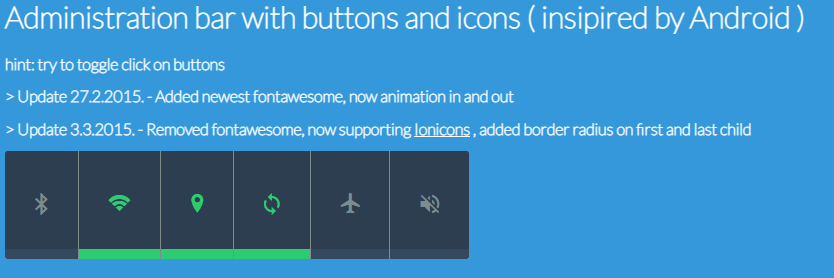 Admin menu with buttons and icons - css3 + jquery 