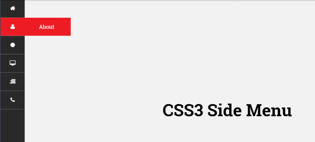 CSS3 Side Menu 