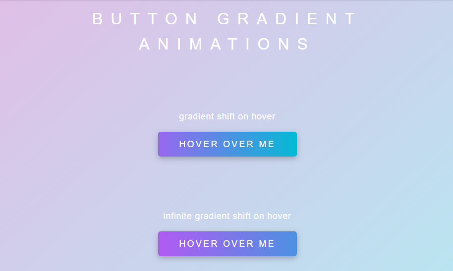 Gradient css animation on button hover with code