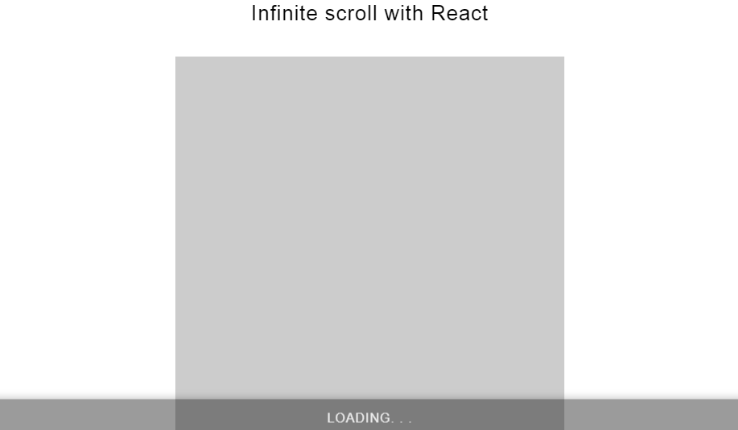 Infinite scroll with React