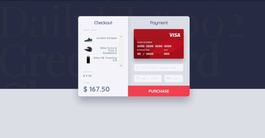 multiple product payment layout