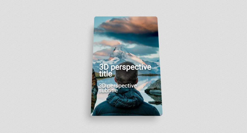  3D perspective card