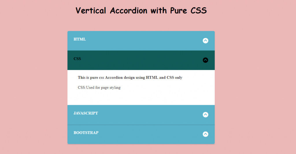 How to Make Vertical Accordion Menu with CSS
