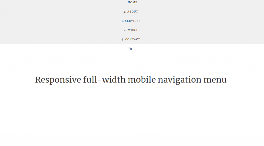 mobile navigation with css and javascript