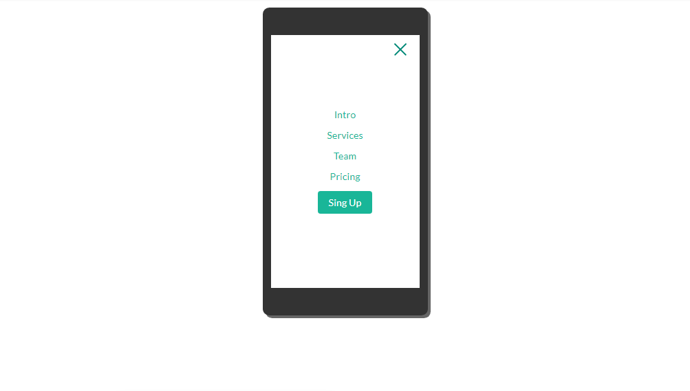 simple mobile menu animation