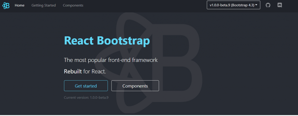 React Bootstrap - React UI Component Libraries and Framework