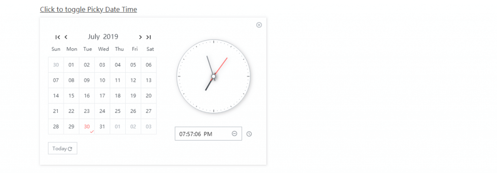 date time picker component