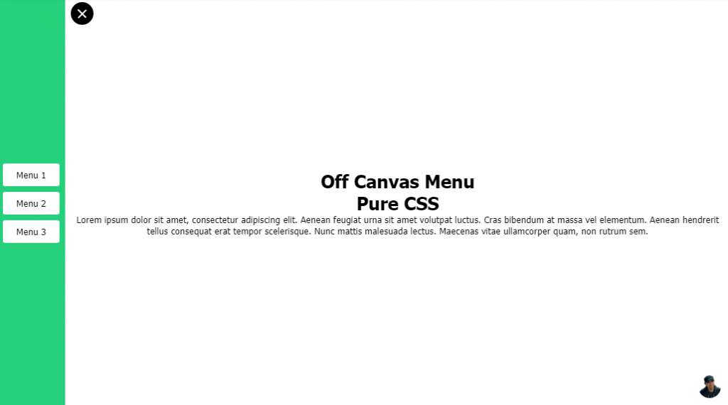 Off Canvas css