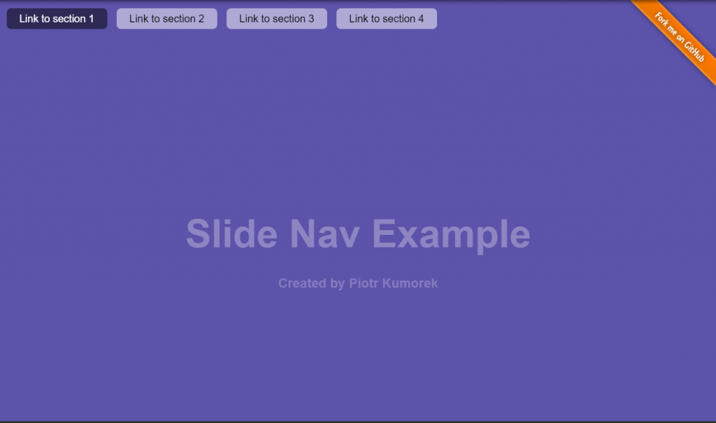 single page navigation example